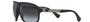 Emporio Armani EA 4029 50638G square sunglasses for men in full rim plastic, with rubber black frame, and gradient grey lenses. 64mm in lens size, 13mm in bridge size, and 130mm in temple length.