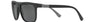 Emporio Armani EA 4079 504287 square sunglasses for men in full rim plastic, with matte black frame, and grey lenses. 57mm in lens size, 18mm in bridge size, and 145mm in temple length.
