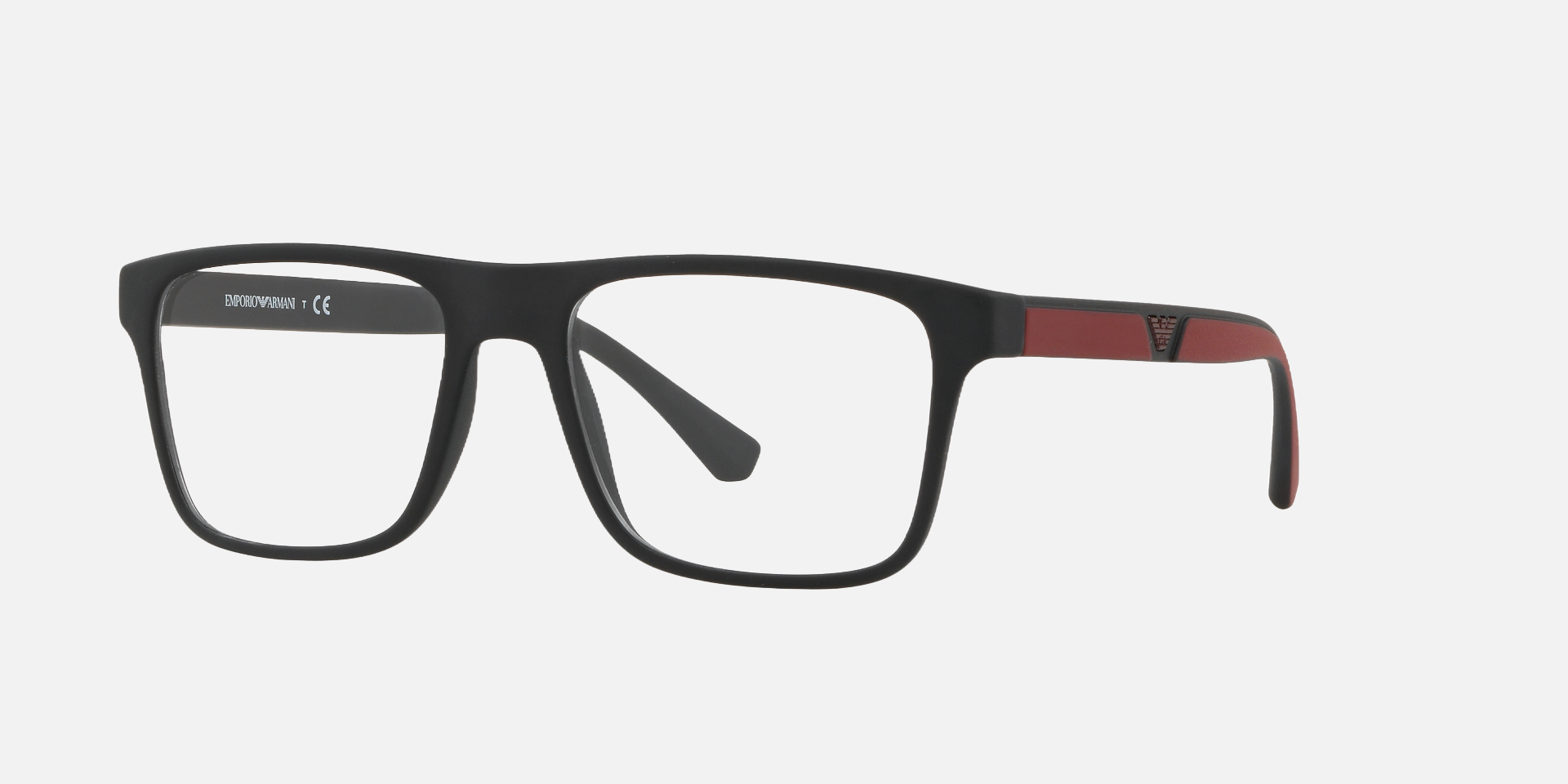 Emporio Armani EA 4115 Clip-On 50421W men's full rim rectangle sunglasses in a matte black plastic frame with clear grey silver lenses. Features a 54 mm lens size, 18 mm bridge size, and 145 mm temple length. Available in Dubai, UAE.