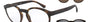 Emporio Armani EA 4152 58021W round sunglasses for men in full rim plastic, with matte havana frame, and clear lenses. 52mm in lens size, 21mm in bridge size, and 145mm in temple length.