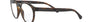 Emporio Armani EA 4152 58021W round sunglasses for men in full rim plastic, with matte havana frame, and clear lenses. 52mm in lens size, 21mm in bridge size, and 145mm in temple length.