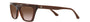 Emporio Armani EA 4169 591013 cat-eye sunglasses for women in full rim plastic, with transparent brown frame, and gradient brown lenses. 54mm in lens size, 17mm in bridge size, and 140mm in temple length.
