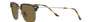 Emporio Armani EA 4180 500273 square sunglasses for men in full rim plastic, with matte havana frame, and dark brown lenses. 57mm in lens size, 18mm in bridge size, and 150mm in temple length.
