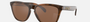 Oakley Frogskins C5 rectangular sunglasses for men in full rim plastic, with havana frame, and brown lenses. 55mm in lens size, 17mm in bridge size, and 139mm in temple length.