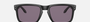 Oakley Holbrook B5 rectangular sunglasses for men in full rim plastic, with grey frame, and purple lenses. 57mm in lens size, 18mm in bridge size, and 137mm in temple length.