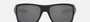 Oakley Turbine 41 rectangular sunglasses for men in full rim plastic, with black frame, and black lenses. 63mm in lens size, 17mm in bridge size, and 132mm in temple length.