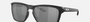 Oakley Sylas 03 rectangular sunglasses for men in full rim plastic, with black frame, and black lenses. 57mm in lens size, 17mm in bridge size, and 142mm in temple length.