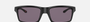 Oakley Gibston 01 rectangular sunglasses for men in full rim plastic, with black frame, and grey lenses. 60mm in lens size, 17mm in bridge size, and 132mm in temple length.