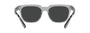 Prada PR 04YS 08U08G square sunglasses for men in full rim acetate, with transparent grey frame, and black lenses. 56mm in lens size, 19mm in bridge size, and 150mm in temple length.