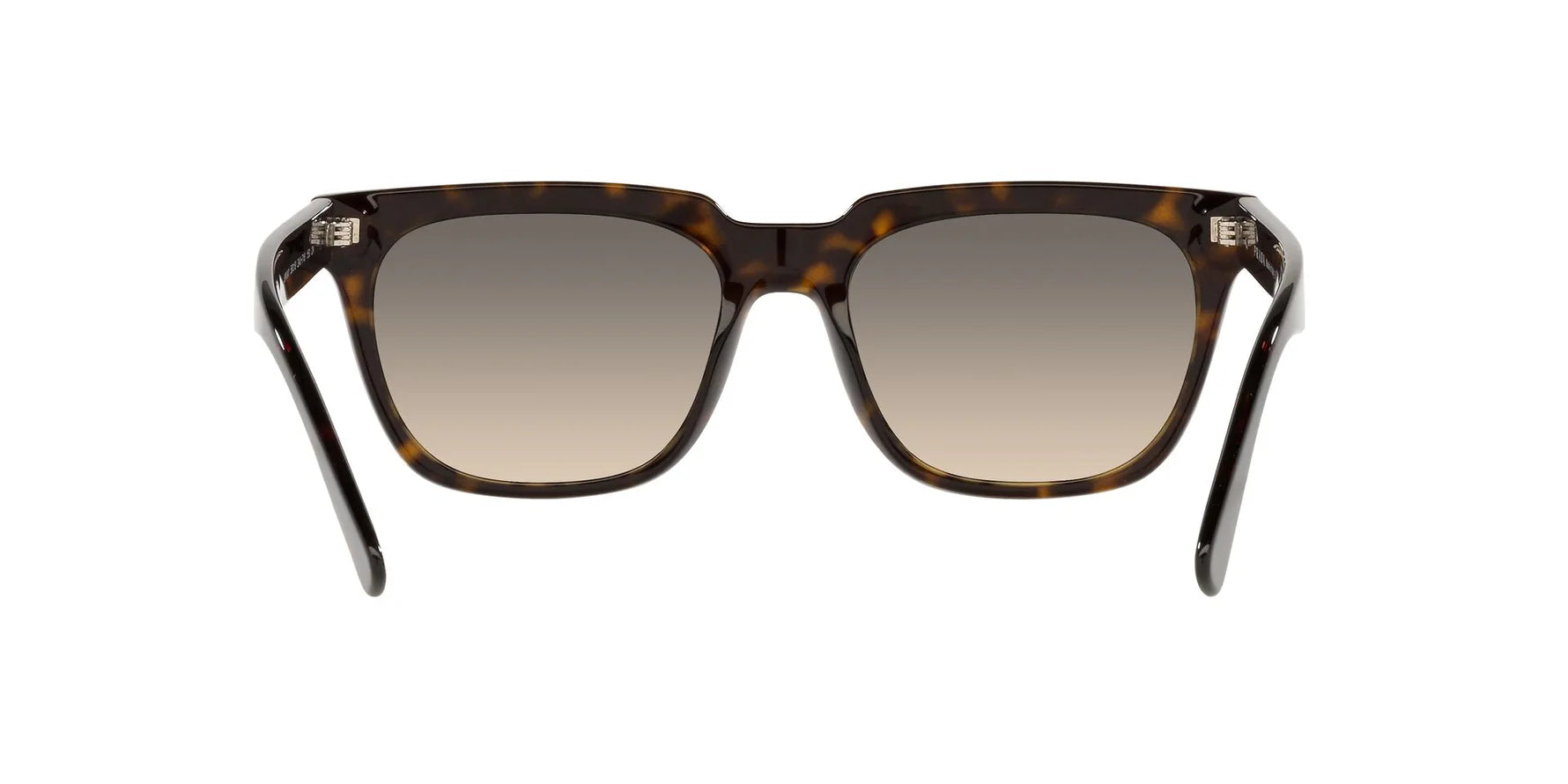 Prada PR 04YS 2AU718 square sunglasses for men in full rim acetate, with havana frame, and grey gradient lenses. 56mm in lens size, 19mm in bridge size, and 150mm in temple length.