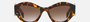 Prada PR 07YS VAU6S1 cat eye sunglasses for women in full rim acetate, with havana frame, and brown gradient lenses. 53mm in lens size, 19mm in bridge size, and 145mm in temple length.