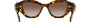Prada PR 07YS VAU6S1 cat eye sunglasses for women in full rim acetate, with havana frame, and brown gradient lenses. 53mm in lens size, 19mm in bridge size, and 145mm in temple length.