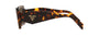 Prada PR 08YS 01V8C1 butterfly sunglasses for women in full rim acetate, with havana frame, and dark brown lenses. 51mm in lens size, 18mm in bridge size, and 145mm in temple length.