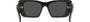 Prada PR 08YS 1AB5S0 butterfly sunglasses for women in full rim acetate, with black frame, and grey lenses. 51mm in lens size, 18mm in bridge size, and 145mm in temple length.