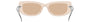 Prada PR 14YS 19M4I2 rectangular sunglasses for women in full rim acetate, with crystal beige frame, and light brown lenses. 53mm in lens size, 19mm in bridge size, and 140mm in temple length.
