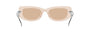 Prada PR 14YS 19M4I2 rectangular sunglasses for women in full rim acetate, with crystal beige frame, and light brown lenses. 53mm in lens size, 19mm in bridge size, and 140mm in temple length.