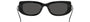 Prada PR 14YS 1AB5S0 rectangular sunglasses for women in full rim acetate, with black frame, and dark grey lenses. 53mm in lens size, 19mm in bridge size, and 140mm in temple length.