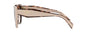 Prada PR 15WS 01R0A6 irregular sunglasses for women in full rim acetate, with havana frame, and brown gradient lenses. 54mm in lens size, 19mm in bridge size, and 140mm in temple length.