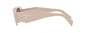 Prada PR 17WS VYJ6X1 rectangular sunglasses for women in full rim acetate, with light brown cream frame, and purple lenses. 49mm in lens size, 20mm in bridge size, and 145mm in temple length.