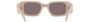 Prada PR 17WS VYJ6X1 rectangular sunglasses for women in full rim acetate, with light brown cream frame, and purple lenses. 49mm in lens size, 20mm in bridge size, and 145mm in temple length.