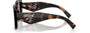 Prada PR 23YS 27B60B square sunglasses for women in full rim acetate, with black frame, and light brown lenses. 51mm in lens size, 19mm in bridge size, and 140mm in temple length.