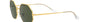 Ray-Ban RB1972 919631 octagonal sunglasses for unisex in rimless metal, with legend gold frame, and green lenses. 54mm in lens size, 19mm in bridge size, and 145mm in temple length.