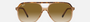 Ray-Ban Bill RB2198 129251 square sunglasses for unisex in full rim plastic, with havana on transparent brown frame, and light brown gradient lenses. 60mm in lens size, mm in bridge size, and mm in temple length.