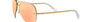 Ray-Ban RB3449 001/2Y pilot sunglasses for unisex in full rim metal, with arista gold frame, and copper mirror lenses. 59mm in lens size, 14mm in bridge size, and 135mm in temple length.