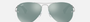 Ray-Ban RB3449 003/30 pilot sunglasses for unisex in semi-rimless metal, with silver frame, and silver lenses. 59mm in lens size, 14mm in bridge size, and 135mm in temple length.