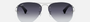 Ray-Ban RB3449 003/8G pilot sunglasses for unisex in semi-rimless metal, with silver frame, and grey gradient lenses. 59mm in lens size, 14mm in bridge size, and 135mm in temple length.