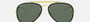 Ray-Ban Blaze Aviator RB3584N 905071 pilot sunglasses for unisex in full rim metal, with gold frame, and dark green lenses. 61mm in lens size, 13mm in bridge size, and 145mm in temple length.