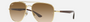 Ray-Ban RB3683 001/51 square sunglasses for unisex in full rim metal, with gold frame, and brown lenses. 56mm in lens size, 15mm in bridge size, and 135mm in temple length.