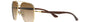 Ray-Ban RB3683 001/51 square sunglasses for unisex in full rim metal, with gold frame, and brown lenses. 56mm in lens size, 15mm in bridge size, and 135mm in temple length.