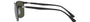 Ray-Ban RB3686 186/31 square sunglasses for unisex in rimless metal, with black frame, and green lenses. 57mm in lens size, 19mm in bridge size, and 140mm in temple length.