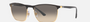 Ray-Ban RB3686 187/32 square sunglasses for unisex in full rim metal, with black frame, and clear grey lenses. 57mm in lens size, 19mm in bridge size, and 140mm in temple length.