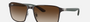 Ray-Ban RB3721 188/13 square sunglasses for unisex in full rim metal, with brown frame, and brown lenses. 59mm in lens size, 17mm in bridge size, and 145mm in temple length.