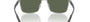 Ray-Ban RB3721 914471 square sunglasses for unisex in full rim metal, with black on silver frame, and dark green lenses. 59mm in lens size, 17mm in bridge size, and 145mm in temple length.