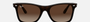 Ray-Ban Blaze Wayfarer RB4440N 710/13 square sunglasses for unisex in full rim plastic, with havana frame, and brown gradient lenses. 41mm in lens size, 141mm in bridge size, and 145mm in temple length.