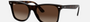 Ray-Ban Blaze Wayfarer RB4440N 710/13 square sunglasses for unisex in full rim plastic, with havana frame, and brown gradient lenses. 41mm in lens size, 141mm in bridge size, and 145mm in temple length.
