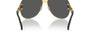 Versace VE2255 100287 pilot sunglasses for unisex in full rim metal, with gold frame, and dark grey lenses. 63mm in lens size, 13mm in bridge size, and 145mm in temple length.