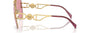 Versace VE2255 1002A4 pilot sunglasses for unisex in full rim metal, with gold frame, and pink mirror internal silver lenses. 63mm in lens size, 13mm in bridge size, and 145mm in temple length.
