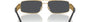 Versace VE2257 100287 rectangular sunglasses for men in full rim metal, with gold frame, and dark grey lenses. 60mm in lens size, 16mm in bridge size, and 145mm in temple length.