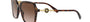 Versace VE4396 10813 square sunglasses for women in full rim plastic, with havana frame, and light/dark brown gradient lenses. 58mm in lens size, 16mm in bridge size, and 140mm in temple length.