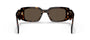 Prada PR 17WS 2AU8C1 rectangular sunglasses for women in full rim acetate, with dark havana frame, and brown lenses. 49mm in lens size, 20mm in bridge size, and 145mm in temple length.