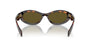 Prada PR 26ZS 14L09Z oval sunglasses for women in full rim acetate, with havana frame, and dark brown lenses. 55mm in lens size, 16mm in bridge size, and 145mm in temple length.
