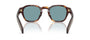 Prada PR A16S 15W04D round sunglasses for men in full rim acetate, with havana frame, and blue green lenses. 49mm in lens size, 24mm in bridge size, and 145mm in temple length.