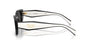 Prada PR B05S 09Q08Z pillow sunglasses for women in full rim acetate, with black frame, and dark grey lenses. 53mm in lens size, 19mm in bridge size, and 140mm in temple length.