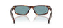 Prada PR B11S 15W04D rectangular sunglasses for men in full rim acetate, with havana frame, and green lenses. 55mm in lens size, 17mm in bridge size, and 145mm in temple length.