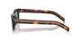 Prada PR B11S 15W04D rectangular sunglasses for men in full rim acetate, with havana frame, and green lenses. 55mm in lens size, 17mm in bridge size, and 145mm in temple length.