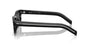 Prada PR B11S 16K731 rectangular sunglasses for men in full rim acetate, with black frame, and dark grey lenses. 55mm in lens size, 17mm in bridge size, and 145mm in temple length.